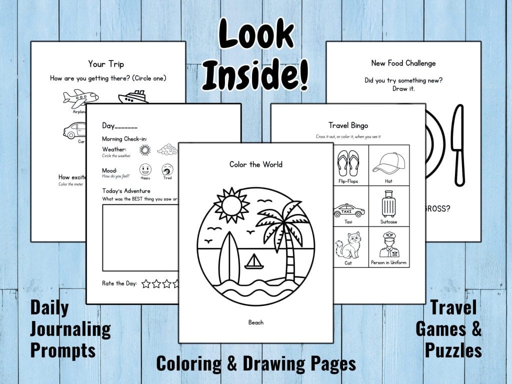 inside the Mini Explorer's Travel Journal - Age 4-7