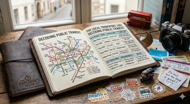 The Local Transport Log: Travel Journal Layouts for Decoding Public Transit Systems Abroad